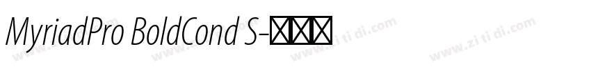 MyriadPro BoldCond S字体转换